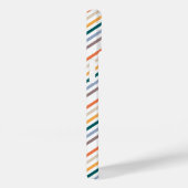 可愛カラフルい数々の色のストライプモノグラム名 Case-Mate iPhoneケース (裏面 / 右)