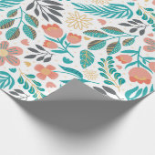 可愛カラフルい春の花パターンティッシュペーパー ラッピングペーパー (角)