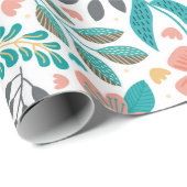 可愛カラフルい春の花パターンティッシュペーパー ラッピングペーパー (ロールコーナー)