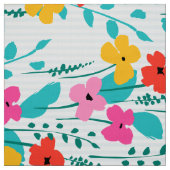 可愛カラフルい春の花 ファブリック (見本)