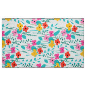 可愛カラフルい春の花 ファブリック (ファットクウォーター)