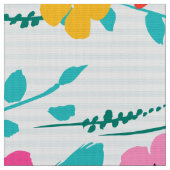 可愛カラフルい春の花 ファブリック (クローズアップ)