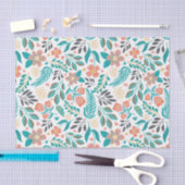 可愛カラフルい春の花 薄葉紙 (クラフト)