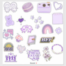 可愛カラフルい最高のFriend/BFFステッカー
