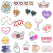可愛カラフルい最高のFriend Sticker Pack シール (正面)