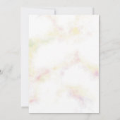 可愛カラフルい柄のエレガントな結婚式 招待状 (裏面)