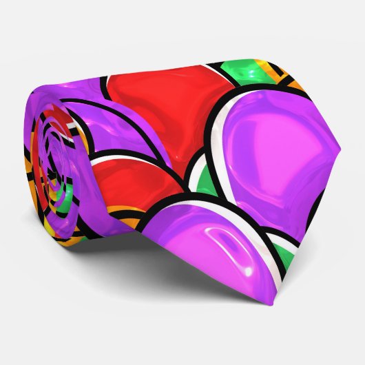 可愛カラフルい水の色の手の色彩の鮮やかイースター卵 ネクタイ (ロール)