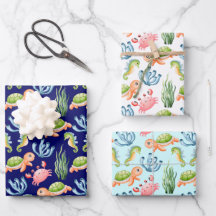 可愛カラフルい水中の海の命の子供