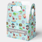 可愛カラフルい海賊模様子供の誕生日パーティー フェイバーボックス (オープン)