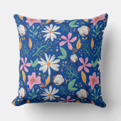 可愛カラフルい混花模様 クッション (正面)