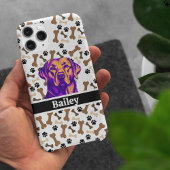 可愛カラフルい犬とおやつパーソナライズされた Case-Mate iPhoneケース