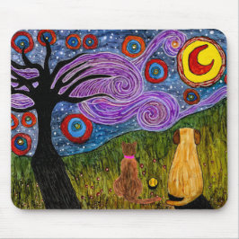 可愛カラフルい犬と猫のマウスパッド マウスパッド