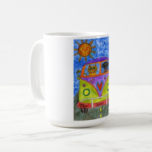 可愛カラフルい犬と猫のマグカップ コーヒーマグカップ (正面左)