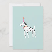 可愛カラフルい犬の写真誕生日 招待状 (裏面)