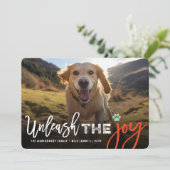 可愛カラフルい犬の恋人フォトペットを喜び解き放つ シーズンカード (スタンド正面)