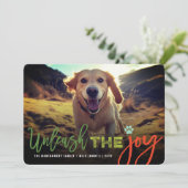 可愛カラフルい犬の恋人フォトペットを喜び解き放つ シーズンカード (スタンド正面)