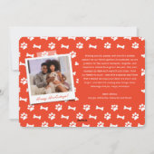 可愛カラフルい犬の恋人フォトペットを喜び解き放つ シーズンカード (裏面)