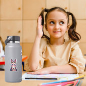 可愛カラフルい猫おもしろいシックなお洒落動物 シール