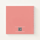 可愛カラフルい猫おもしろいシックカスタムな ノートブック (裏面)