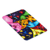 可愛カラフルい猫お洒落オリジナル絵画ズ マグネット (右側)