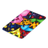 可愛カラフルい猫お洒落オリジナル絵画ズ マグネット (左側)