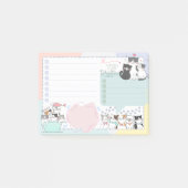 可愛カラフルい猫の一番の優先課題はTo Do ポストイット (正面)