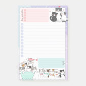 可愛カラフルい猫の一番の優先課題はTo Do ポストイット (正面)