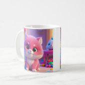 可愛カラフルい猫マグカップ – 一日を明るくする! コーヒーマグカップ (正面左)