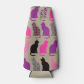 可愛カラフルい猫柄ボトルクール ボトルクーラー (正面)