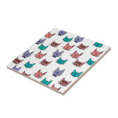 可愛カラフルい猫柄 タイル (側面)