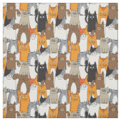 可愛カラフルい猫柄 ファブリック (見本)