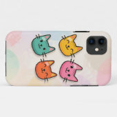 可愛カラフルい猫用ケース Case-Mate iPhoneケース (裏面(横))