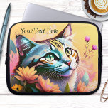 可愛カラフルい猫絵画のラップトップスリーブ ラップトップスリーブ<br><div class="desc">ラップトップスリーブはカラフル絵画の可愛い子猫に花を添えた。この文字はオプション。</div>