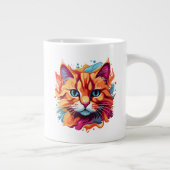 可愛カラフルい猫顔-87002 ジャンボコーヒーマグカップ (右)