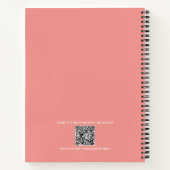 可愛カラフルい猫、おもしろい動物、宇宙カスタム ノートブック (裏面)