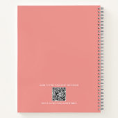 可愛カラフルい猫、おもしろい、シック、動物、カスタム ノートブック (裏面)