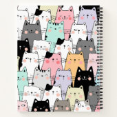 可愛カラフルい猫 ノートブック (裏面)