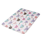 可愛カラフルい猫 バスマット (アングル)