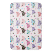 可愛カラフルい猫 バスマット (正面縦)