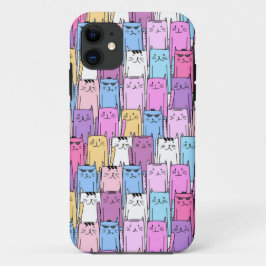 可愛カラフルい猫 iPhone 11 ケース