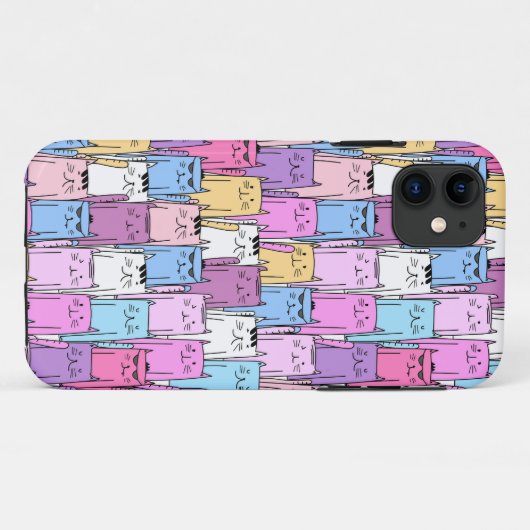 可愛カラフルい猫 Case-Mate iPhoneケース (裏面(横))