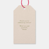 可愛カラフルい花モダン花束ありがとう ギフトタグ (裏面)