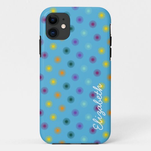 可愛カラフルい花柄 Case-Mate iPhoneケース (裏面)