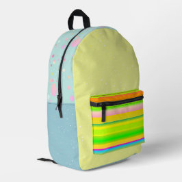 可愛カラフルい芸術的 プリントバックパック