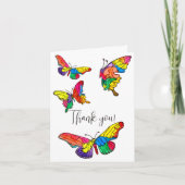 可愛カラフルい蝶グリーティングカード カード (正面)