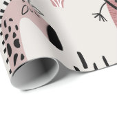 可愛カラフルい象とシームレスな模様 ラッピングペーパー (ロールコーナー)