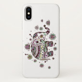 可愛カラフルい部族花象イラストレーション Case-Mate iPhoneケース (裏面)