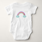 可愛カラフルい雲の傘 ベビーボディスーツ (裏面)
