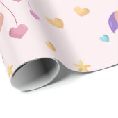 可愛カラフルい雲の傘 ラッピングペーパー (ロールコーナー)