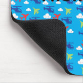 可愛カラフルい飛行機&クラウド、アビエーター、カスタム マウスパッド (コーナー)